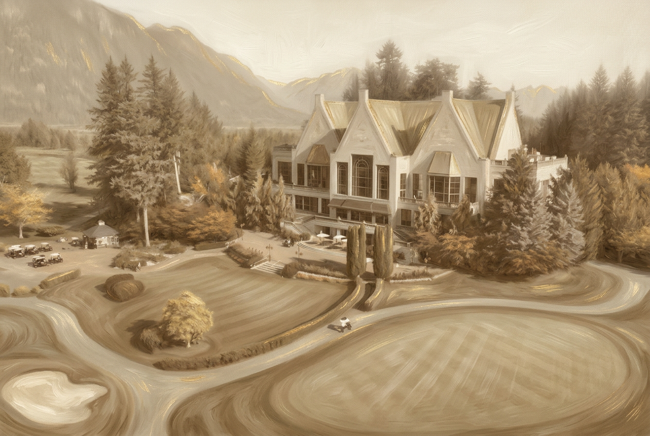 Swaneset Bay Resort & Country Club, painterly rendering